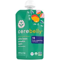 Cerebelly Purée Bio de Haricots Blancs, Citrouille et Pomme pour Bébé