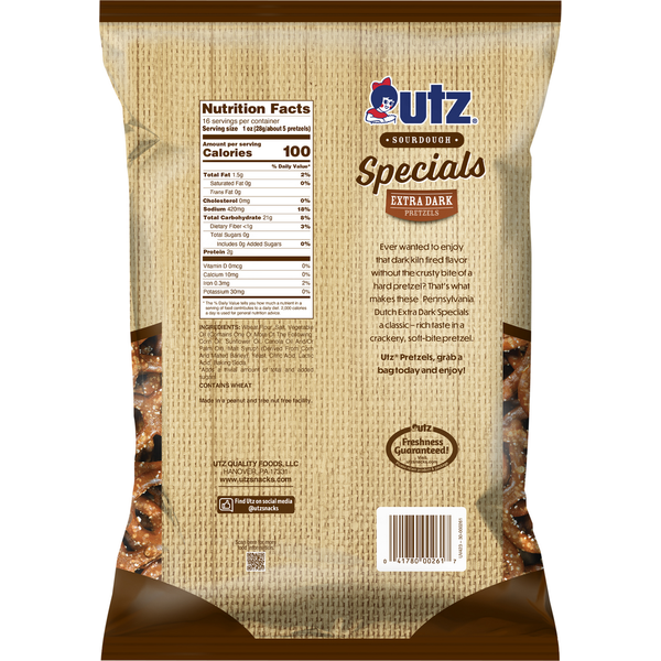 Pretzels Extra Oscuros de Masa Agria Utz - Edición Especial