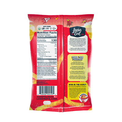LesserEvil Cheezmos Blazin' Hot Cheddar