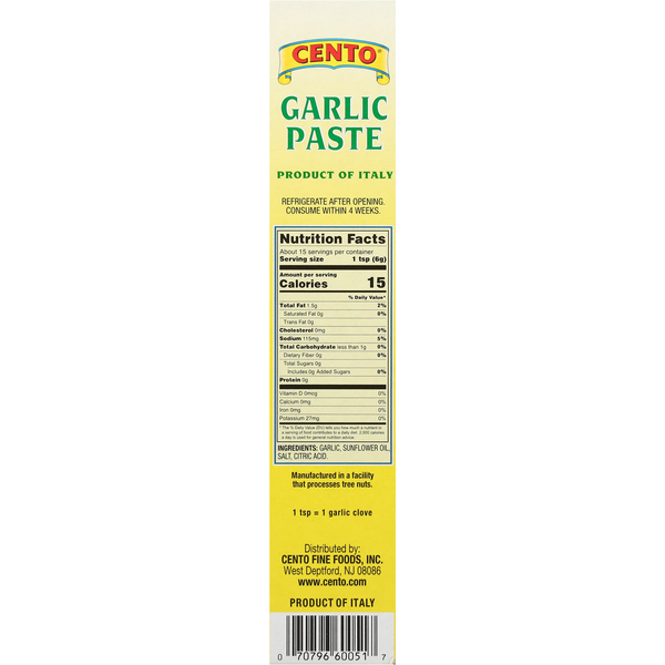 Pâte d'ail Cento - Essentiel culinaire premium