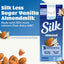 Silk Almond Milk, Less Sugar, Vanilla - 64 fl oz Half Gallon