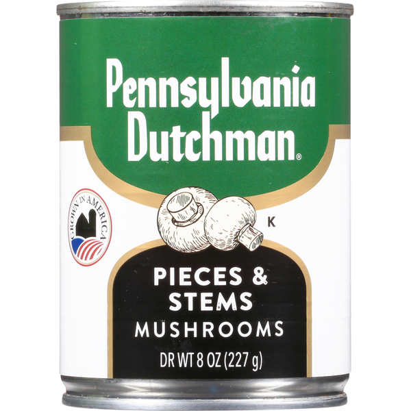 Pennsylvania Dutchman Canned Mushrooms, Pieces & Stems