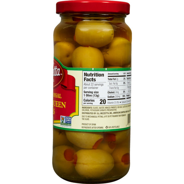 Aceitunas Españolas Mezzetta Super Colosales con Pimiento