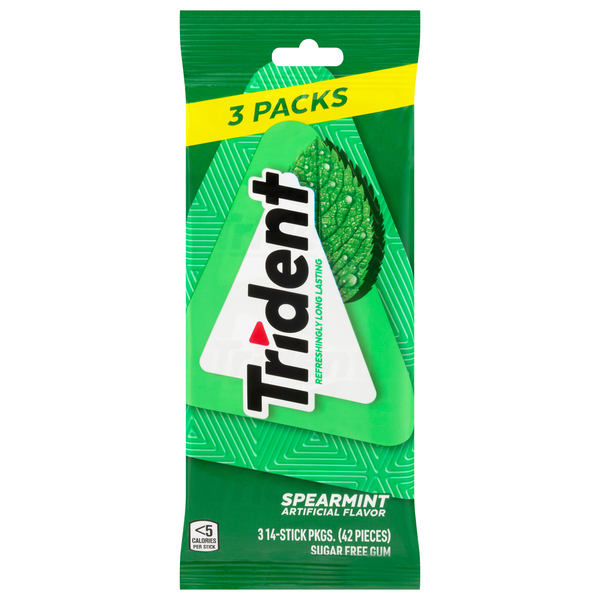 Chicle Sin Azúcar Trident Sabor Menta