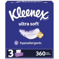 Kleenex Ultra Soft Facial Tissues - 3 Ply Flat Boxes