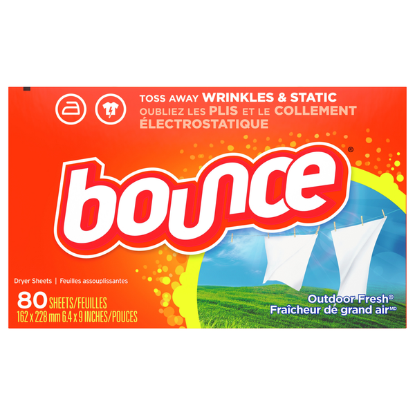 Feuilles de séchage Bounce, Fraîcheur extérieure