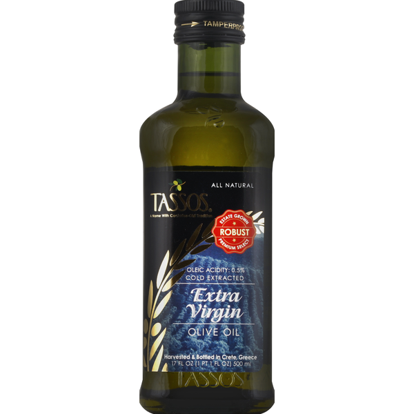Huile d'Olive Extra Vierge Tassos - Qualité Supérieure