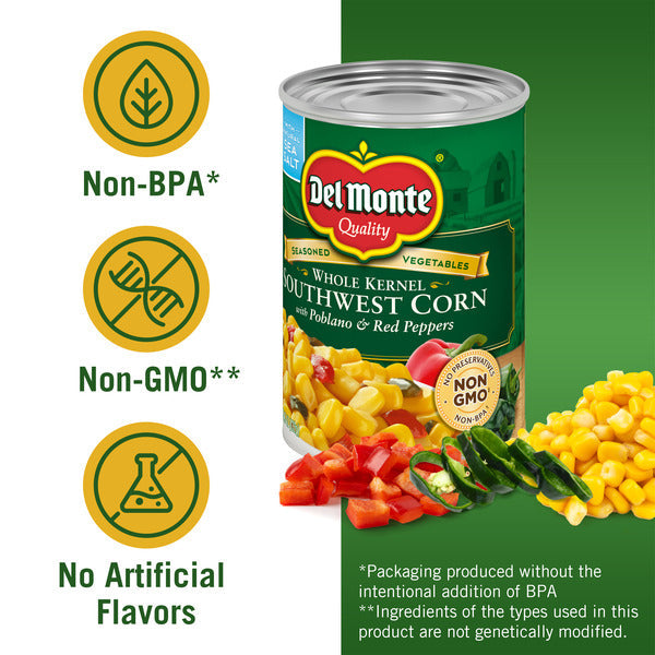Maíz Del Monte Estilo Suroeste con Poblano y Pimientos Rojos