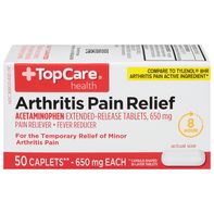 TopCare Caplets para el Alivio del Dolor por Artritis, 650 mg
