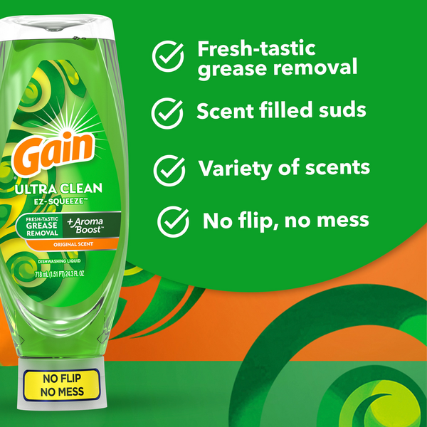 Gain Ultra EZ-Squeeze Liquide Vaisselle, Pastèque d'Été