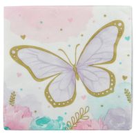 Serviettes Party Creations, Butterfly Shimmer, 2 couches