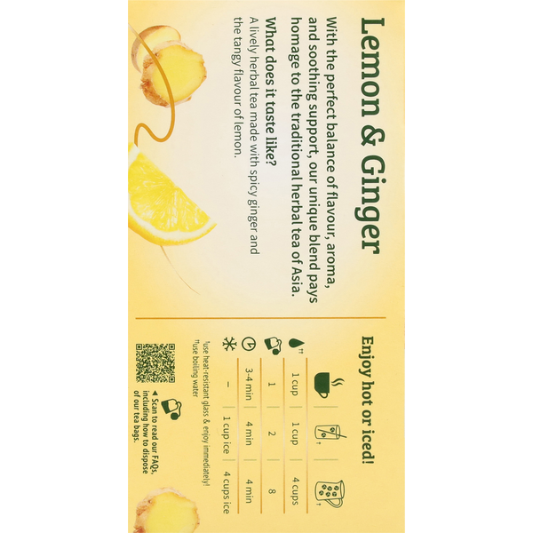 Bolsitas de Té de Hierbas Twinings de Limón y Jengibre