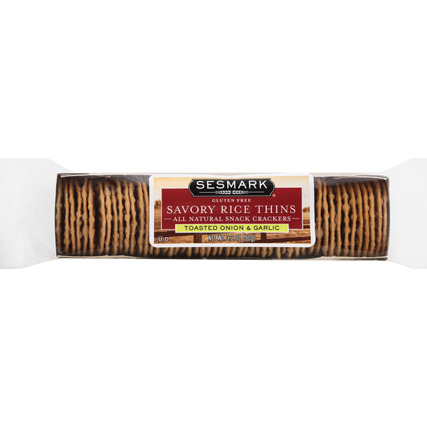 Sesmark Rice Thins - Savory Toasted Onion & Garlic