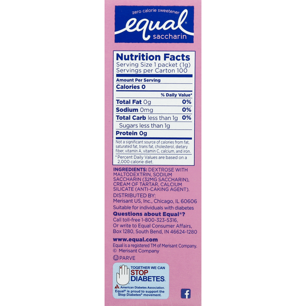 Equal Sweetener - Zero Calorie Saccharin