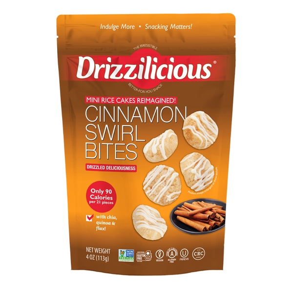 Bouchées de Mini Gâteaux de Riz Drizzilicious, Tourbillon de Cannelle