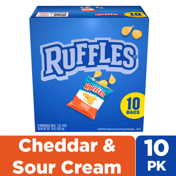 Chips Ruffles au Cheddar et à la Crème Sure