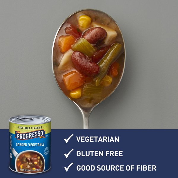 Soupe en conserve de légumes du jardin Progresso