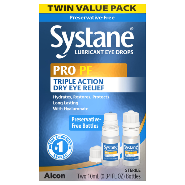 Paquete de Valor Doble de Gotas Lubricantes para los Ojos SYSTANE Pro PF
