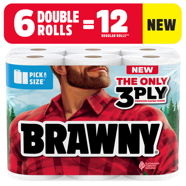 Essuie-tout Brawny Pick-A-Size, 6 rouleaux doubles