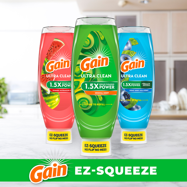 Gain Ultra EZ-Squeeze Liquide Vaisselle, Pastèque d'Été