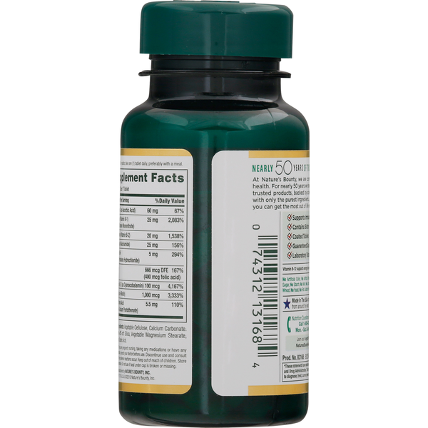 Nature's Bounty Vitamin B-Complex Coated Tablets