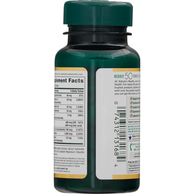 Tabletas recubiertas de vitamina B-Complejo de Nature's Bounty
