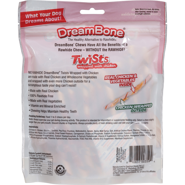 DreamBone Dog Chews with Chicken & Vegetable Twists