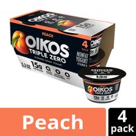 Oikos Triple Zero Peach Greek Yogurt