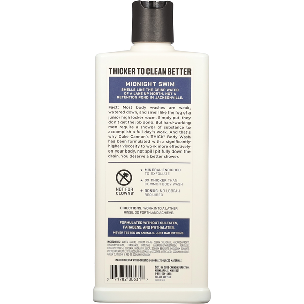 Duke Cannon Gel Douche - Midnight Swim/Santal + Lavande