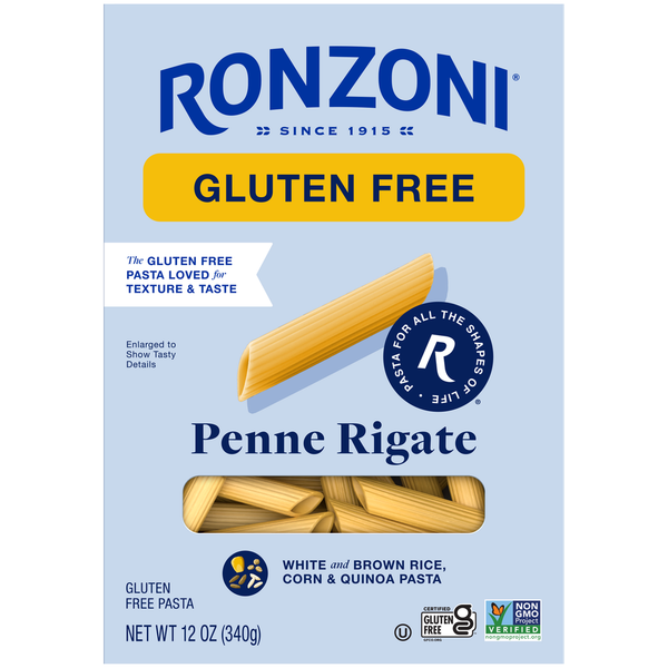 Ronzoni Penne Sans Gluten - Non-OGM, Végétalien, Pâtes à Quatre Céréales