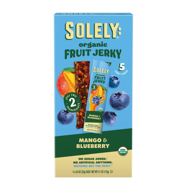 Solely Organic Fruit Jerky, Mangue & Myrtille Multipack