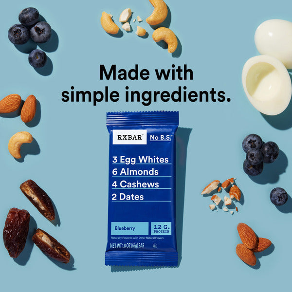 RXBAR Blueberry Protein Bars - 5 Count