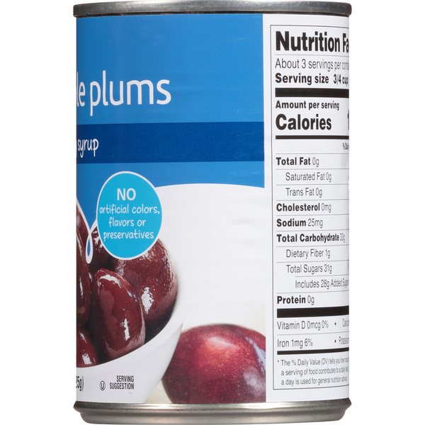 Food Club Whole Purple Plums in Heavy Syrup
