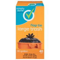 Simply Done Large Flap Tie Trash Bags