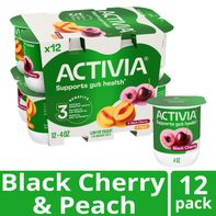 Activia Peach and Black Cherry Probiotic Yogurt