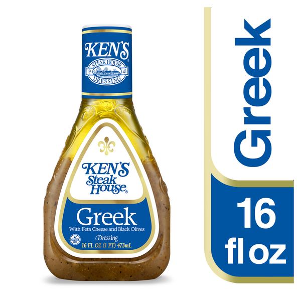 Aderezo griego de Ken con queso feta y aceitunas negras