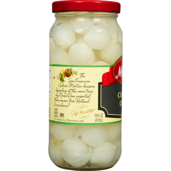 Cebollas de cóctel Mezzetta - Delicias encurtidas premium