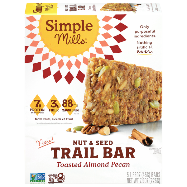 Barre de randonnée aux amandes et pacanes grillées Simple Mills