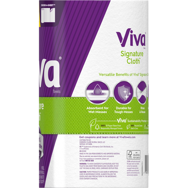 Viva Towels Choose-A-Sheet Triple Roll 1-Ply