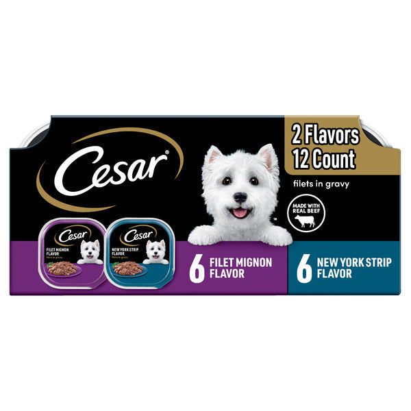 Cesar Filets en Sauce Paquet de Nourriture Humide pour Chiens