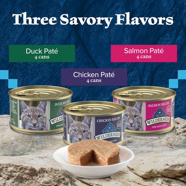 Blue Buffalo Wilderness High Protein Pate Wet Cat Food Variety Pack