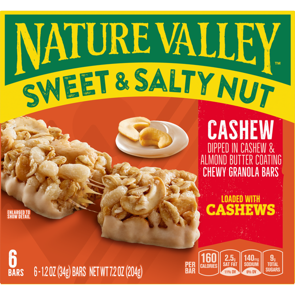 Barres de granola Nature Valley aux noix de cajou sucrées et salées