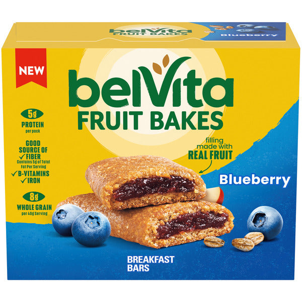 Barras de desayuno suaves horneadas BELVITA de arándano - 7.05 oz