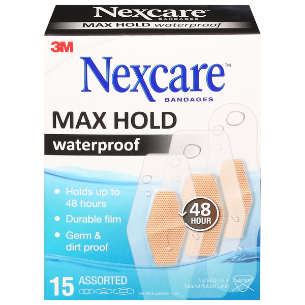 Nexcare Max Hold Waterproof Bandages - Assorted Sizes