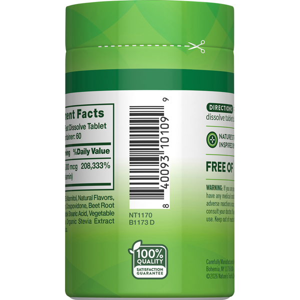 Vitamin B-12 de Nature's Truth, 5 000 mcg Comprimés