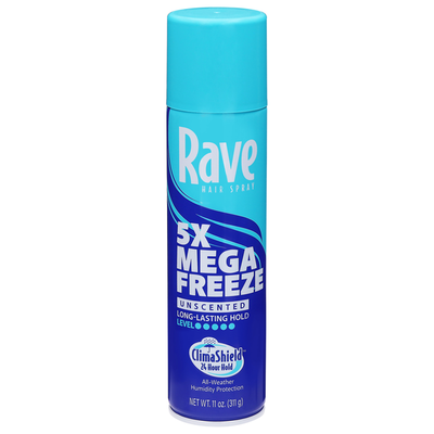 Rave 5x Mega Freeze Spray para el Cabello Sin Fragancia