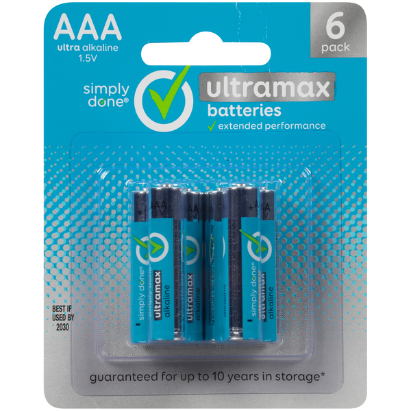 Piles Ultra Alcalines AAA 1.5V Ultramax Simply Done