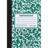 Cahier de composition Top Flight - Règle étroite, 80 feuilles