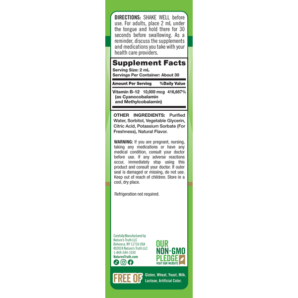 Nature's Truth Sublingual Liquid Vitamin B-12