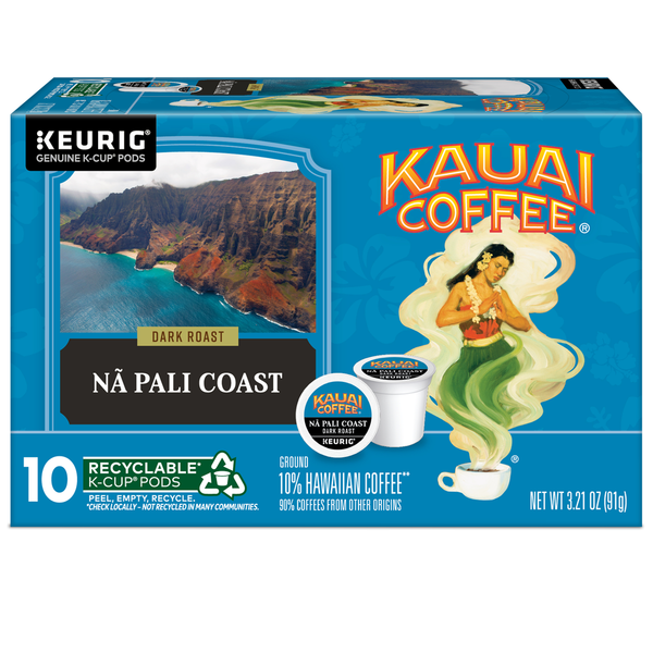 K-Cups de café Kauai - 10 % de torréfaction foncée hawaïenne